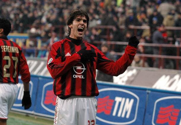 Kaka (Milan) - Torjubel Fußball Herren Serie A 2004 2005, 1. Italienische Liga, AC Mailand Einzelbild Mailand Glück, Begeisterung, Freude,