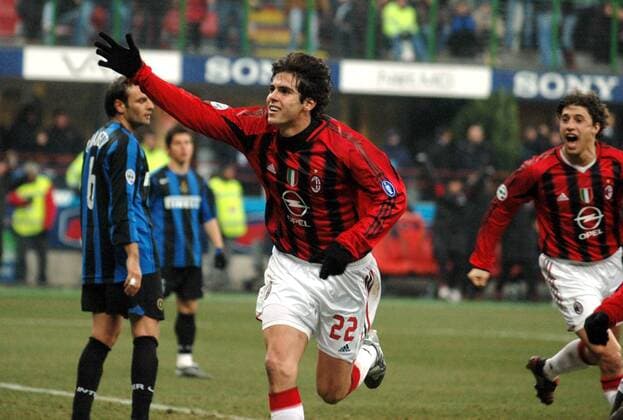 Kaka (Milan) - Torjubel Fußball Herren Serie A 2004 2005, 1. Italienische Liga, AC Mailand Einzelbild Mailand Freude,