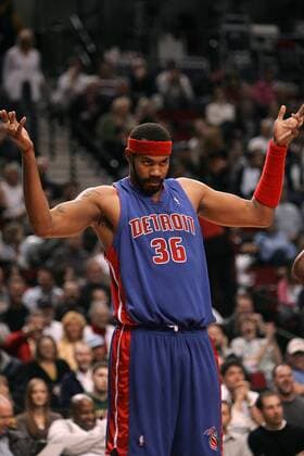Rasheed Wallace (Detroit Pistons) - (Icon7198159) Basketball Herren NBA 2004 2005, Detroit Pistons Einzelbild Portland EDITORIAL USE ONLY