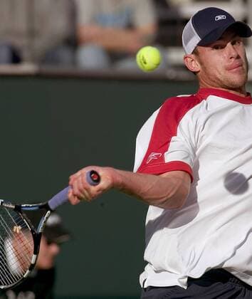 Andy Roddick (USA) - Vorhand - (Icon 7932783) Tennis Herren Daviscup 2005, Davis Cup, Einzelbild Los Angeles, LA, L. A. Dynamik, EDITORIAL USE ONLY