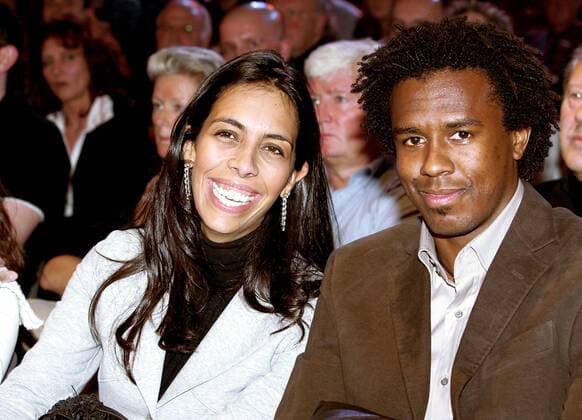 Roque Junior (Leverkusen) mit seiner Frau Florence Fußball 1. BL Herren Saison 2004 2005, Bayer 04 Leverkusen, Vdig Gruppe Leverkusen