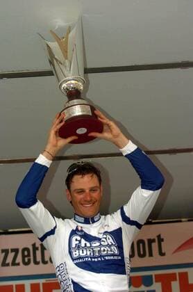 Alessandro Petacchi (Italien Fassa Bortolo) freut sich über seinen Sieg beim 96. Mailand - San Remo -  Radsport Herren 96. Mailand - San Remo 2005, Straßenradsport, Straße, Rad Einzelbild Freude, Begeisterung,