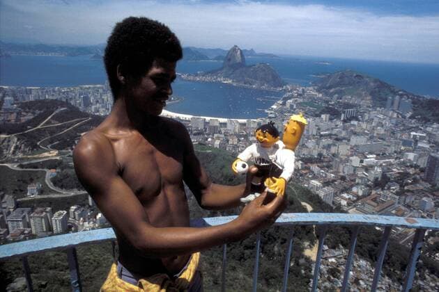 Die WM Maskottchen Tip und Tap sorgen auch am Zuckerhut für Vorfreude auf die Weltmeisterschaft in Deutschland Fußball WM Herren Vorschau Weltmeisterschaft 1974, Totale Aufnahmedatum geschätzt Rio de Janeiro