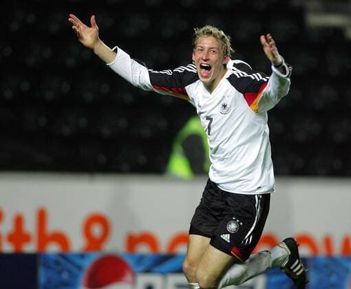 Stefan Kießling (Deutschland U21) - Torjubel -  Fußball Länderspiel Herren U 21 Europameisterschaftsqualifikation 2005, Qualifikation, Länderspiel, Vdig Einzelbild Hull Freude, Begeisterung,