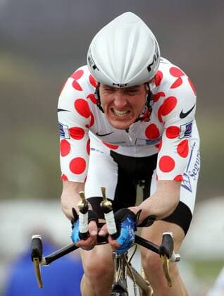 Jörg Jaksche (Deutschland Liberty Seguros) - Einzelzeitfahren Radsport Herren Criterium International 2005, Straßenradsport, Straße, Rad, Zeitfahren, Einzelbild 3. Etappe: Charleville Mezieres Kampf, Anstrengung,