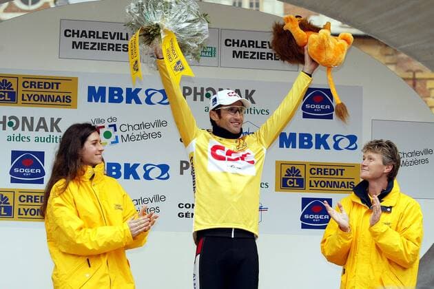 Bobby Julich (USA CSC) - Gesamtsieger des Criterium International 2005 Radsport Herren Criterium International 2005, Straßenradsport, Straße, Rad Gruppe Charleville Mezieres Freude, Begeisterung,