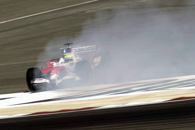 Ralf Schumacher (Deutschland Toyota) - Dreher Motorsport Grand Prix Herren Großer Preis von Bahrain 2005, Formel 1 Weltmeisterschaft, F1, F, GP, WM, Qualifying, Vdig Einzelbild Bahrain International Circuit Manama, Sakhir