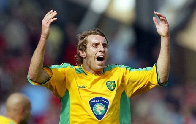 Darren Huckerby (Norwich) beschwert sich lautstark -  Fußball Herren English Premier League 2004 2005, 1. Englische Liga, Norwich City, Vdig Einzelbild London Spannung,