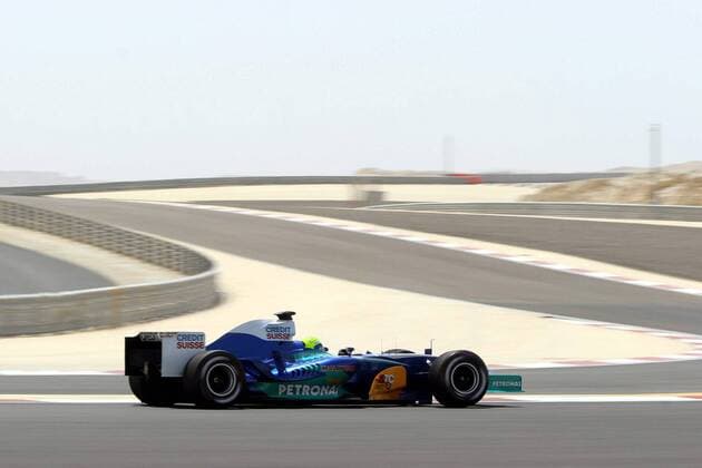 Felipe Massa (Brasilien Sauber Petronas) in seinem Boliden Motorsport Grand Prix Herren Großer Preis von Bahrain 2005, Formel 1 Weltmeisterschaft, F1, F, GP, WM, Qualifying, Vdig Totale Bahrain International Circuit Manama, Sakhir