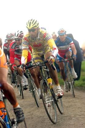 Andrea Tafi (Italien Saunier Duval Prodir) -  Radsport Herren Paris - Roubaix 2005, Straßenradsport, Straße, Rad Gruppe