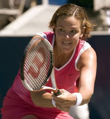 Lindsay Davenport (USA) - beidhändige Rückhand - (Icon7932869) Tennis Damen Bausch and Lomb Championships 2005, WTA Tour, Finale, Endspiel Einzelbild Amelia Island Dynamik EDITORIAL USE ONLY