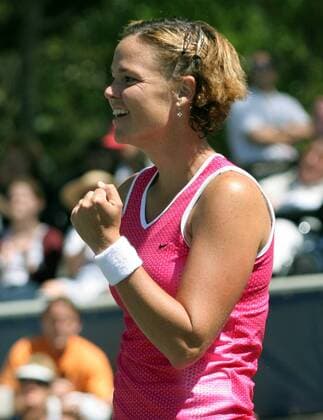 Lindsay Davenport (USA) jubelt - (Icon7932870) Tennis Damen Bausch and Lomb Championships 2005, WTA Tour, Finale, Endspiel Einzelbild Amelia Island Freude, EDITORIAL USE ONLY