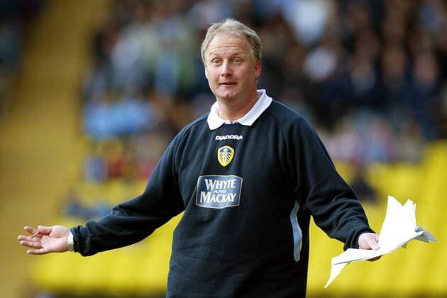 Fußball, Trainerhistorie, Leeds United Trainer Kevin Blackwell (Leeds) ratlos -  Fußball Herren Football League Championship 2004 2005, 2. Englische Liga, Leeds United FC Einzelbild Watford