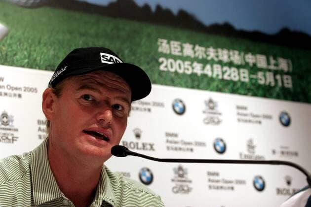 Ernie Els (Südafrika) während der Pressekonferenz -  Golf Herren BMW Asian Open 2005, Golfen, PGA European Tour, Vdig Porträt IMCpau3800924 Shanghai