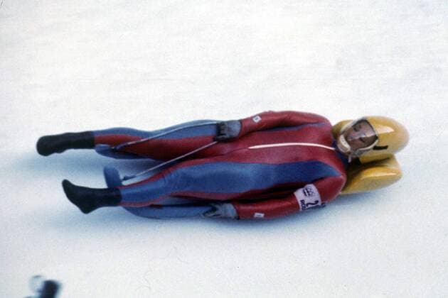 Elisabeth Demleitner (BR Deutschland) Rennrodeln OS Winter Damen Olympische Winterspiele Innsbruck 1976, Olympia, Olympiade, Spiele, Rennschlitten, Rodeln, Vdia Einzelbild Igls