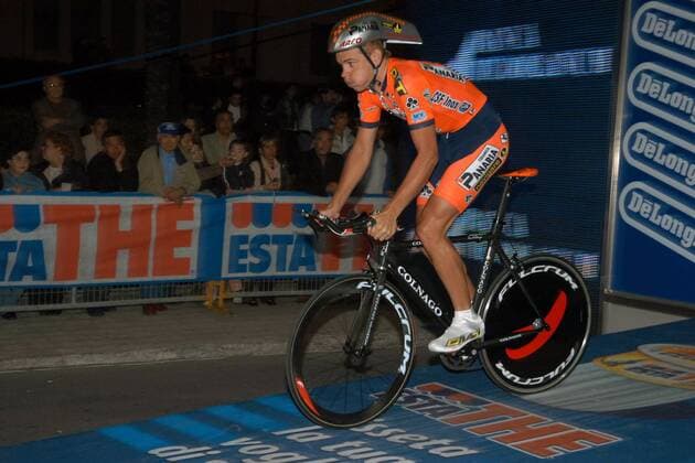Brett Lancaster (Australien Ceramiche Panaria) am Start zum Prolog des Giro d Italia 2005 -  Radsport Herren Giro d Italia 2005, Straßenradsport, Straße, Rad, ProTour, dItalia, Zeitfahren, Einzelzeitfahren Einzelbild Prolog: Reggio Calabria