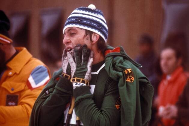 Urban Hettich (BR Deutschland) erschöpft im Ziel Nordische Kombination OS Winter Herren Olympische Winterspiele Innsbruck 1976, Olympia, Olympiade, Spiele, Ski Nordisch, Vdia Einzelbild Seefeld Erschöpfung,