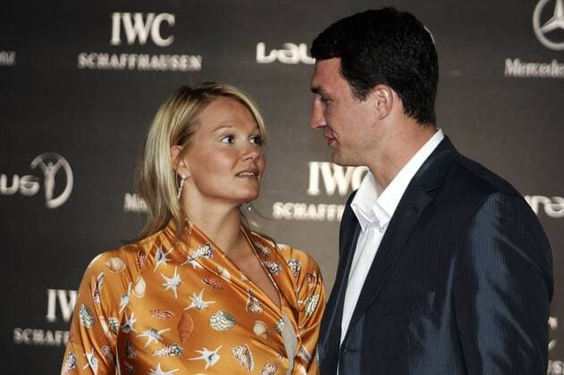 Franziska van Almsick (Deutschland) und Wladimir Klitschko (Ukraine) anläßlich der Verleihung der Laureus World Sports Awards Schwimmen Damen Laureus World Sports Awards 2005, Award, Sportlerwahl, Ehrung, Sportlerehrung, Sportlerauszeichnung Gruppe Boxen, Boxsport, Profiboxen, Schwergewicht Estoril
