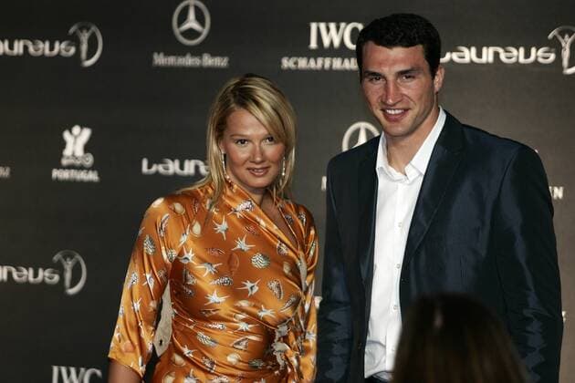 Franziska van Almsick (Deutschland) und Wladimir Klitschko (Ukraine) anläßlich der Verleihung der Laureus World Sports Awards Schwimmen Damen Laureus World Sports Awards 2005, Award, Sportlerwahl, Ehrung, Sportlerehrung, Sportlerauszeichnung Gruppe Estoril