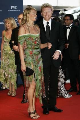 Franziska van Almsick und Boris Becker (beide Deutschland) anläßlich der Verleihung der Laureus World Sports Awards Schwimmen Laureus World Sports Awards 2005, Award, Sportlerwahl, Ehrung, Sportlerehrung, Sportlerauszeichnung Gruppe Estoril