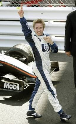 Nick Heidfeld (Deutschland BMW Williams) kann sich über Platz zwei freuen Motorsport Grand Prix Herren Großer Preis von Monaco 2005, Formel 1 Weltmeisterschaft, F1, F, GP, WM, Vdig Einzelbild Circuit de Monaco Monte Carlo Freude,
