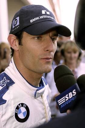 Mark Webber (Australien BMW Williams) im Interview Motorsport Grand Prix Herren Großer Preis von Europa 2005, Formel 1 Weltmeisterschaft, F1, F, GP, WM, Qualifying Einzelbild Nürburgring Nürburg
