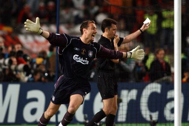 Torwart Jerzy Dudek (Liverpool) - Siegesjubel Fußball EC 1 Herren Champions League 2004 2005, FC Liverpool, Finale, Endspiel, Vdig Einzelbild Istanbul Freude, Begeisterung,