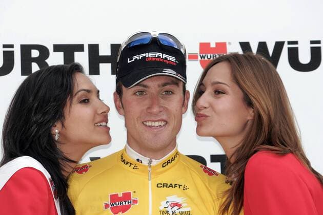 Bernhard Eisel (Österreich FDJeux.com) - Etappensieger der 1. Etappe der Tour de Suisse Radsport Herren Tour de Suisse 2005, Straßenradsport, Straße, Rad, ProTour Gruppe 1. Etappe: Schaffhausen - Weinfelden Freude,