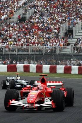 Michael Schumacher (Deutschland Ferrari) in seinem Boliden Motorsport Grand Prix Herren Großer Preis von Kanada 2005, Formel 1 Weltmeisterschaft, F1, F, GP, WM, Vdig, Einzelbild Montreal