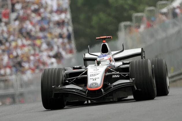 Kimi Räikkönen (Finnland McLaren Mercedes) in seinem Boliden Motorsport Grand Prix Herren Großer Preis von Kanada 2005, Formel 1 Weltmeisterschaft, F1, F, GP, WM, Vdig, Einzelbild Montreal