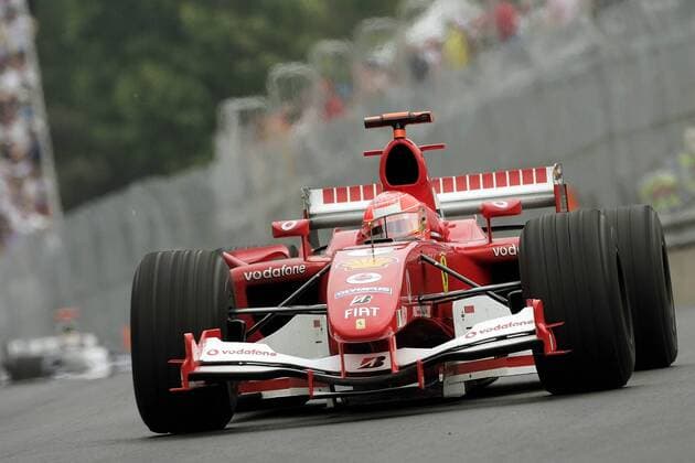 Michael Schumacher (Deutschland Ferrari) in seinem Boliden Motorsport Grand Prix Herren Großer Preis von Kanada 2005, Formel 1 Weltmeisterschaft, F1, F, GP, WM, Vdig, Einzelbild Montreal