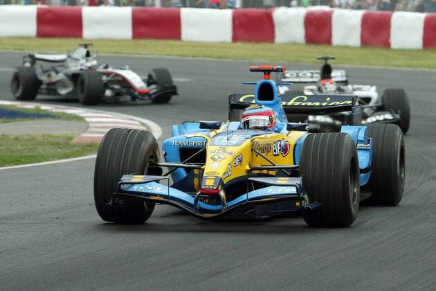 Fernando Alonso (Spanien Renault) in seinem Boliden Motorsport Grand Prix Herren Großer Preis von Kanada 2005, Formel 1 Weltmeisterschaft, F1, F, GP, WM, Vdig, Einzelbild Montreal