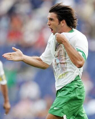 Jose Fonseca (Mexiko) - Torjubel Fußball Länderspiel Herren Confederations Cup 2005, Confederationscup, Konföderationencup, Konföderationen, Confedcup, Confed Einzelbild Hannover Freude,