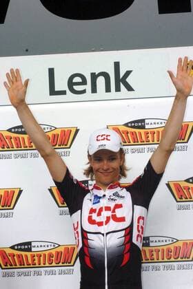 Linus Gerdemann (Deutschland CSC) gewinnt die 7. Etappe der Tour de Suisse 2005 -  Radsport Herren Tour de Suisse 2005, ProTour, Straßenradsport, Straße, Rad Einzelbild 7. Etappe Einsiedeln - Genk