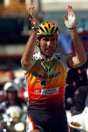 Pablo Lastras (Spanien Illes Balears Banesto) gewinnt die 8. Etappe der Tour de Suisse 2005 -  Radsport Herren Tour de Suisse 2005, ProTour, Straßenradsport, Straße, Rad, Vdig Einzelbild 8. Etappe: Lenk- Verbier Freude,