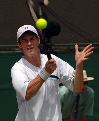 Andrew Murray (Großbritannien) - Vorhand Tennis Herren All England Championships 2005, Grand Slam, ATP Tour Einzelbild Wimbledon London