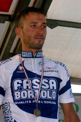 Siegerehrung Italienische Meisterschaft 2005: Der Drittplatzierte Massimo Giunti (Italien Fassa Bortolo) -  Radsport LM Herren Italienische Meisterschaft 2005, Landesmeisterschaft, Straßenmeisterschaft, Straßenradsport, Straße Porträt Montesilvano