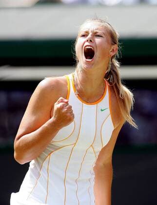 Maria Sharapova (Rußland) ballt die Faust Tennis Damen All England Championships 2005, WTA Tour, Grand Slam Einzelbild Wimbledon London Freude, Begeisterung,