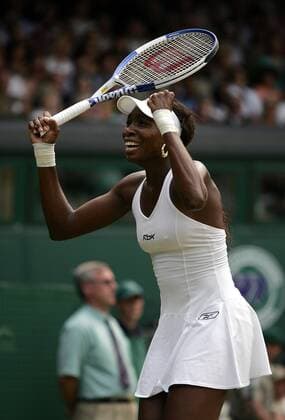 Venus Williams (USA) - Jubel Tennis Damen All England Championships 2005, WTA Tour, Grand Slam Einzelbild Wimbledon London Glück, Freude,