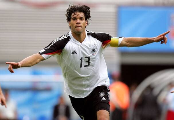 Michael Ballack (Deutschland) - Torjubel Fußball Länderspiel Herren Confederations Cup 2005, Confederationscup, Konföderationencup, Konföderationen, Länderspiel Einzelbild Leipzig Freude,