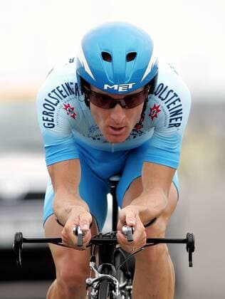 Levi Leipheimer (USA Gerolsteiner) Radsport Herren Tour de France 2005, ProTour, Straßenradsport, Straße, Rad, Zeitfahren, Einzelzeitfahren Einzelbild 1. Etappe: Fromentine - Ile de Noirmoutier