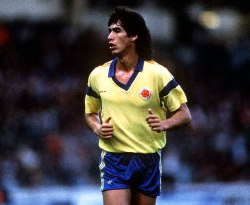 Andres Escobar (Kolumbien) -  Fußball Länderspiel Herren Länderspiel 1988, Nationalmannschaft, Nationalteam, Nationaltrikot Einzelbild London