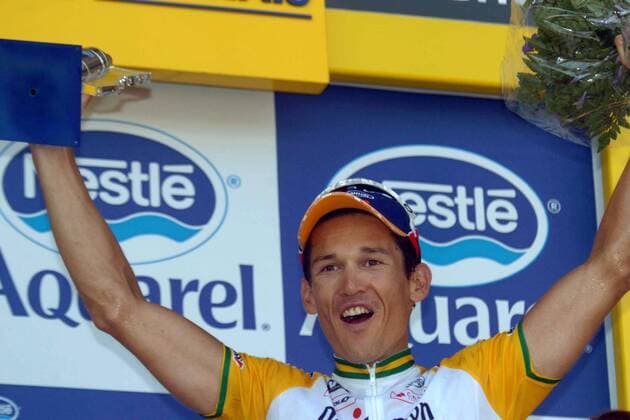 Robbie Mc Ewen (Australien Davitamon Lotto) - Etappensieger der 13. Etappe der Tour de France 2005 -  Radsport Herren Tour de France 2005, ProTour, Straßenradsport, Straße, Rad Einzelbild 13. Etappe: Miramas - Montpellier Begeisterung, Freude,