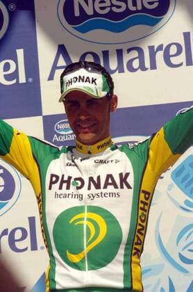 Oscar Pereiro Sio (Spanien Phonak) ist Etappensieger der 16. Etappe der Tour de France - , Radsport Herren Tour de France 2005, ProTour, Straßenradsport, Straße, Rad Einzelbild 16. Etappe: Mourenx - Pau Freude,