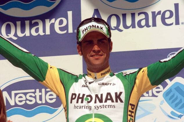 Oscar Pereiro Sio (Spanien Phonak) ist Etappensieger der 16. Etappe der Tour de France - , Radsport Herren Tour de France 2005, ProTour, Straßenradsport, Straße, Rad Einzelbild 16. Etappe: Mourenx - Pau Freude,