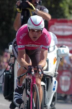 Jan Ullrich (Deutschland T Mobile) - Einzelzeitfahren -  Radsport Herren Tour de France 2005, ProTour, Straßenradsport, Straße, Rad, Zeitfahren, Einzelzeitfahren Einzelbild 20. Etappe: Saint Etienne
