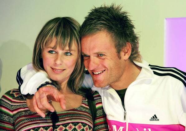 Matthias Kessler (Deutschland T Mobile) mit seiner Freundin Anja anläßlich des Empfangs des T Mobile Teams Radsport Herren Tour de France 2005, Straßenradsport, Straße, Rad, Empfang, Gruppe Bonn, privat
