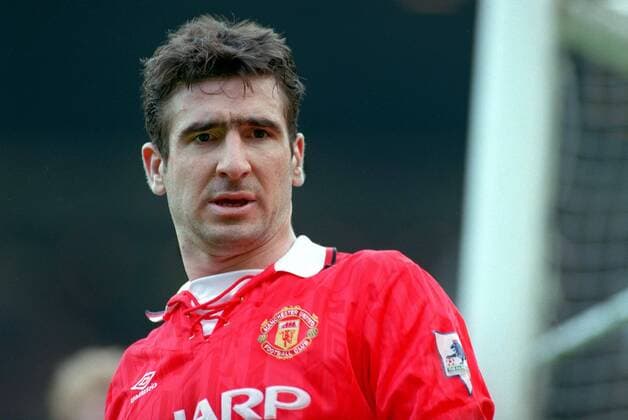 Eric Cantona (Manchester United) -  Fußball Herren English Premier League 1992 1993, 1. Englische Liga, Manchester United, ManU, Vneg Porträt Manchester