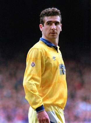 Eric Cantona (Leeds) -  Fußball Herren English First Division 1991 1992, Leeds United FC, 1. Englische Liga, Vneg Einzelbild Manchester
