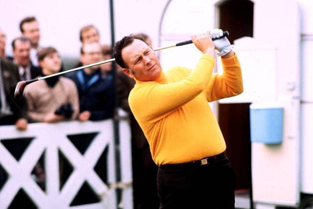 Billy Casper (USA) - Abschlag -  Golf Herren Ryder Cup 1969, Rydercup, Golfen Einzelbild Aufnahmedatum geschätzt Southport, Royal Birkdale Golfclub
